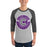 Man wearing Klein Cain High School Hurricanes Unisex 3/4 Sleeve Raglan T-shirt 239