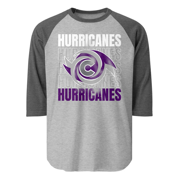 Klein Cain High School Hurricanes Unisex 3/4 Sleeve Raglan T-shirt 233