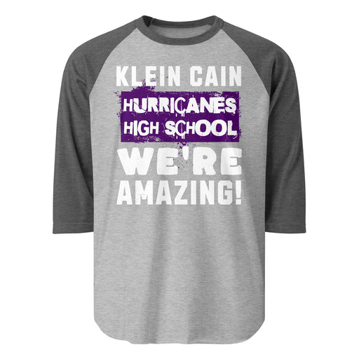 Klein Cain High School Hurricanes Unisex 3/4 Sleeve Raglan T-shirt 231