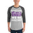 Man wearing Klein Cain High School Hurricanes Unisex 3/4 Sleeve Raglan T-shirt 231