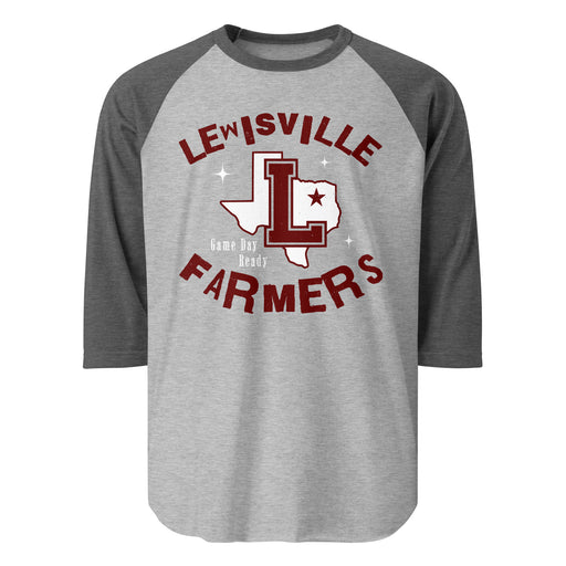 Lewisville High School Farmers Unisex 3/4 Sleeve Raglan T-shirt 228