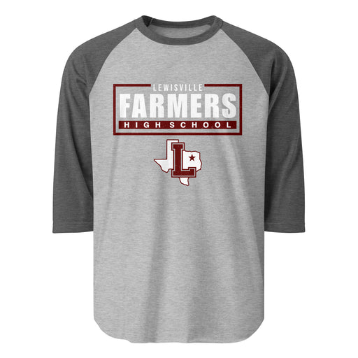Lewisville High School Farmers Unisex 3/4 Sleeve Raglan T-shirt 049