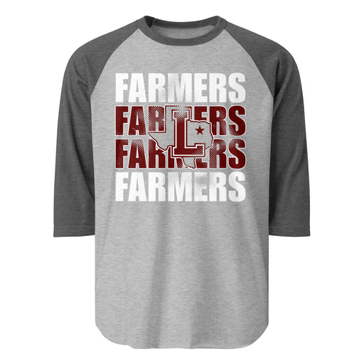 Lewisville High School Farmers Unisex 3/4 Sleeve Raglan T-shirt 233