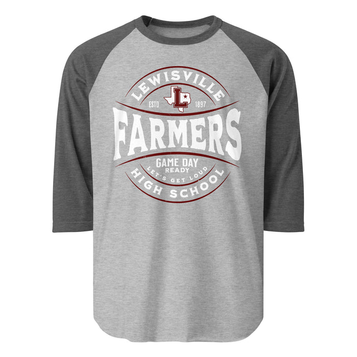 Lewisville High School Farmers Unisex 3/4 Sleeve Raglan T-shirt 218