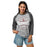 Woman wearing Lewisville High School Farmers Unisex 3/4 Sleeve Raglan T-shirt 218