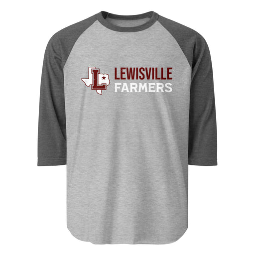 Lewisville High School Farmers Unisex 3/4 Sleeve Raglan T-shirt 200