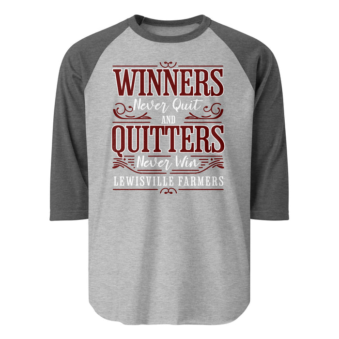 Lewisville High School Farmers Unisex 3/4 Sleeve Raglan T-shirt 237