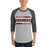 Man wearing Lewisville High School Farmers Unisex 3/4 Sleeve Raglan T-shirt 098