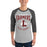 Man wearing Lewisville High School Farmers Unisex 3/4 Sleeve Raglan T-shirt 213