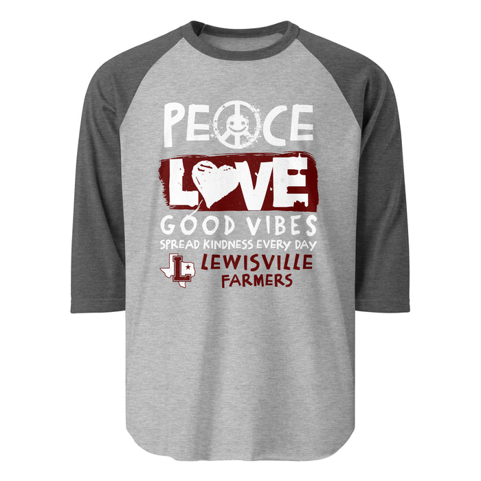 Lewisville High School Farmers Unisex 3/4 Sleeve Raglan T-shirt 240
