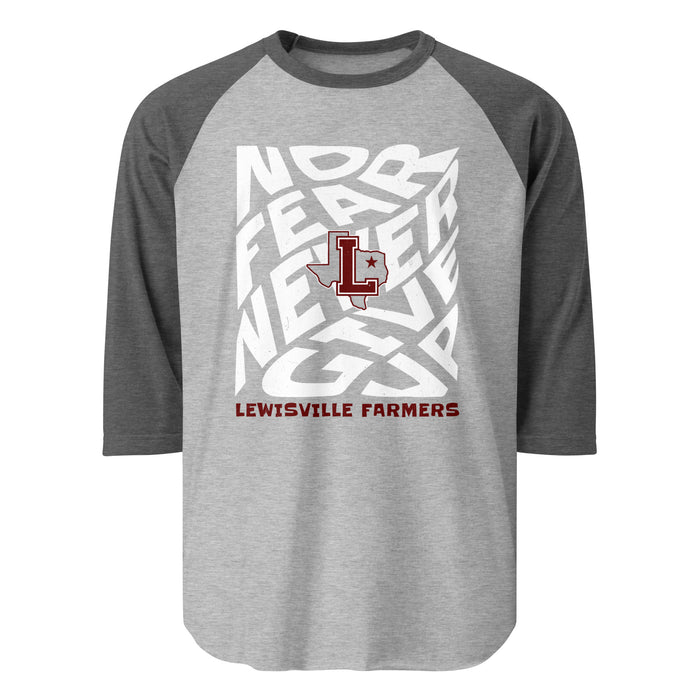 Lewisville High School Farmers Unisex 3/4 Sleeve Raglan T-shirt 236
