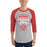 Man wearing a Tomball High School Cougars Unisex 3/4 sleeve Raglan T-shirt 14