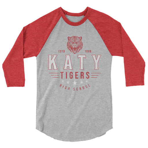 Katy High School Tigers Unisex 3/4 sleeve Raglan T-shirt 218