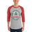 Man wearing The Woodlands High School Highlanders Unisex 3/4 sleeve Raglan T-shirt 209