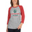 Woman wearing The Woodlands High School Highlanders Unisex 3/4 sleeve Raglan T-shirt 216