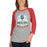 Woman wearing The Woodlands High School Highlanders Unisex 3/4 sleeve Raglan T-shirt 219