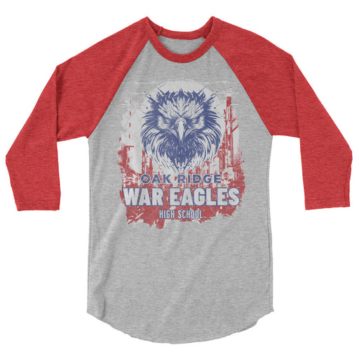 Oak Ridge High School War Eagles Unisex 3/4 sleeve Raglan T-shirt 202