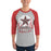 Man wearing Coppell High School Cowboys Unisex 3/4 sleeve Raglan T-shirt 202