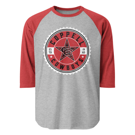 Coppell High School Cowboys Unisex 3/4 sleeve Raglan T-shirt 203