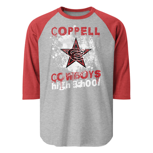 Coppell High School Cowboys Unisex 3/4 sleeve Raglan T-shirt 209