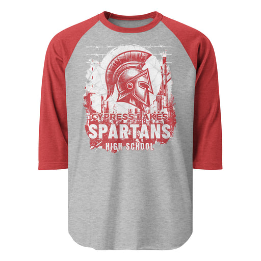 Cypress Lakes High School Spartans Unisex 3/4 sleeve Raglan T-shirt 202