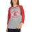 Woman wearing Cypress Lakes High School Spartans Unisex 3/4 sleeve Raglan T-shirt 203