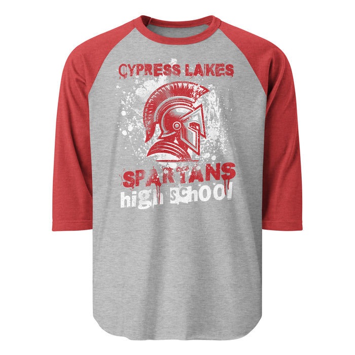 Cypress Lakes High School Spartans Unisex 3/4 sleeve Raglan T-shirt 205