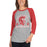 Woman wearing Cypress Lakes High School Spartans Unisex 3/4 sleeve Raglan T-shirt 208