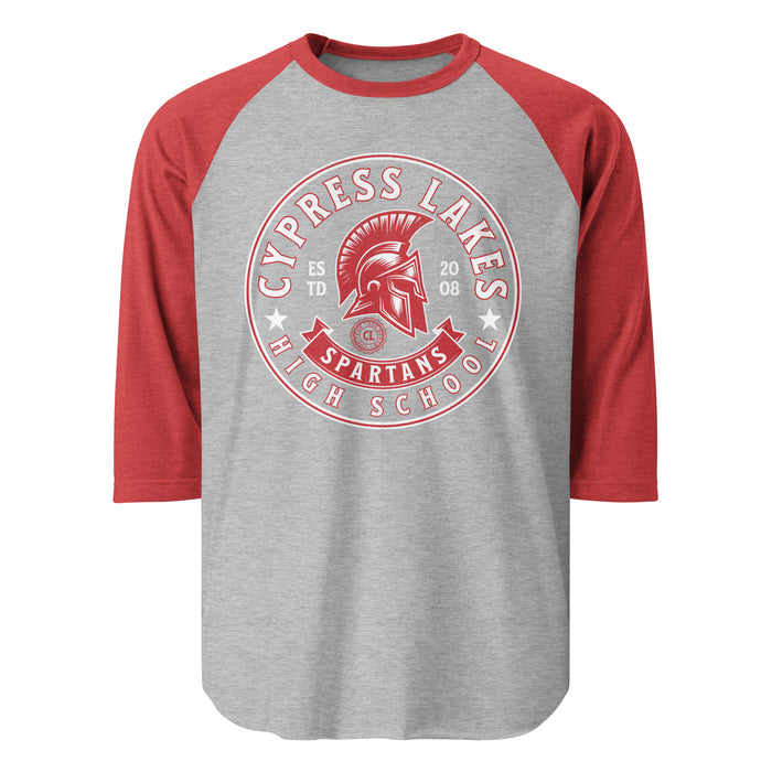 Cypress Lakes High School Spartans Unisex 3/4 sleeve Raglan T-shirt 215