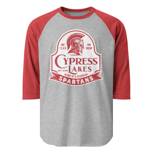 Cypress Lakes High School Spartans Unisex 3/4 sleeve Raglan T-shirt 219