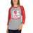 Woman wearing Cypress Lakes High School Spartans Unisex 3/4 sleeve Raglan T-shirt 219