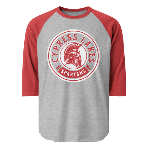 Cypress Lakes High School Spartans Unisex 3/4 sleeve Raglan T-shirt 220