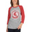 Woman wearing Cypress Lakes High School Spartans Unisex 3/4 sleeve Raglan T-shirt 220