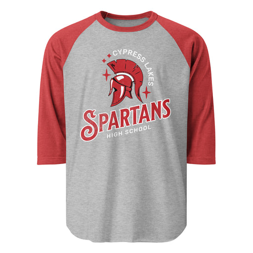 Cypress Lakes High School Spartans Unisex 3/4 sleeve Raglan T-shirt 221