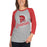 Woman wearing Cypress Lakes High School Spartans Unisex 3/4 sleeve Raglan T-shirt 221