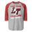 Lake Travis High School Cavaliers Unisex 3/4 sleeve Raglan T-shirt 205