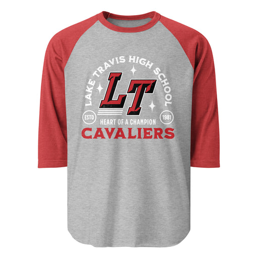 Lake Travis High School Cavaliers Unisex 3/4 sleeve Raglan T-shirt 208