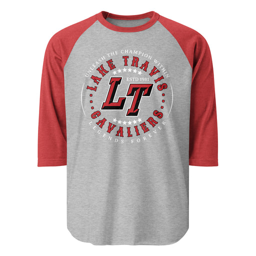 Lake Travis High School Cavaliers Unisex 3/4 sleeve Raglan T-shirt 214