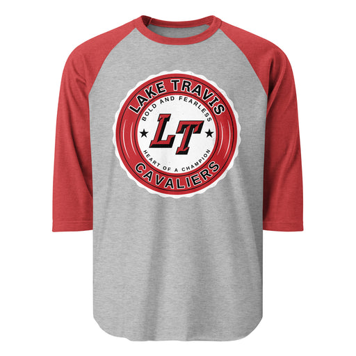 Lake Travis High School Cavaliers Unisex 3/4 sleeve Raglan T-shirt 216