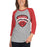 Woman wearing Lake Travis High School Cavaliers Unisex 3/4 sleeve Raglan T-shirt 221