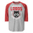 Langham Creek High School Lobos Unisex 3/4 sleeve Raglan T-shirt 204