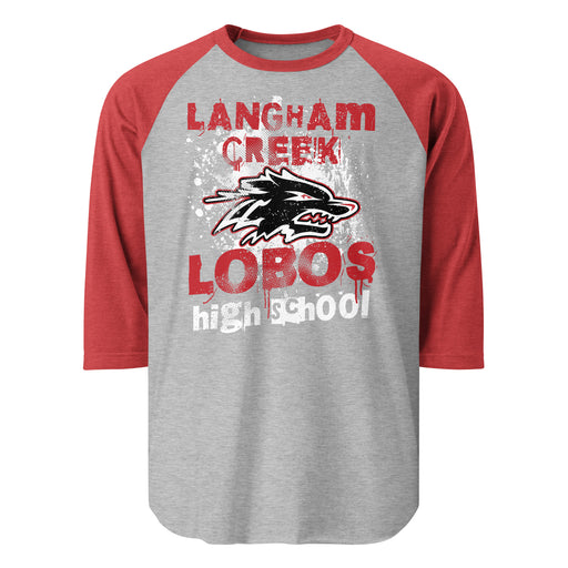 Langham Creek High School Lobos Unisex 3/4 sleeve Raglan T-shirt 205