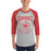 Man wearing MacArthur High School Generals Unisex 3/4 sleeve Raglan T-shirt 213