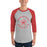 Man wearing MacArthur High School Generals Unisex 3/4 sleeve Raglan T-shirt 214