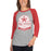 Woman wearing MacArthur High School Generals Unisex 3/4 sleeve Raglan T-shirt 219