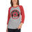 Woman wearing MacArthur High School Generals Unisex 3/4 sleeve Raglan T-shirt 220