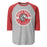 North Shore High School Mustangs Unisex 3/4 sleeve Raglan T-shirt 203