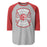 North Shore High School Mustangs Unisex 3/4 sleeve Raglan T-shirt 207