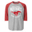 North Shore High School Mustangs Unisex 3/4 sleeve Raglan T-shirt 213