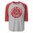 North Shore High School Mustangs Unisex 3/4 sleeve Raglan T-shirt 215